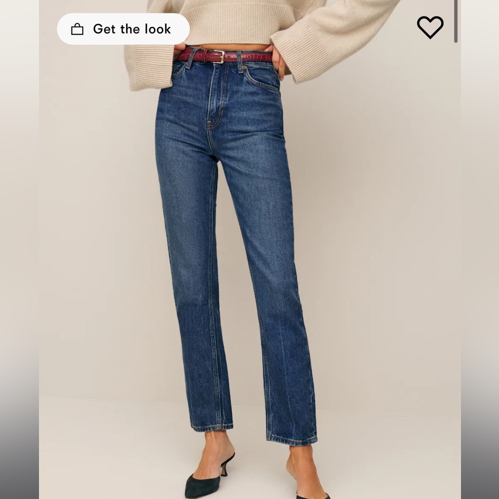 Reformation Liza Ultra High Rise Straight Jeans, size 23